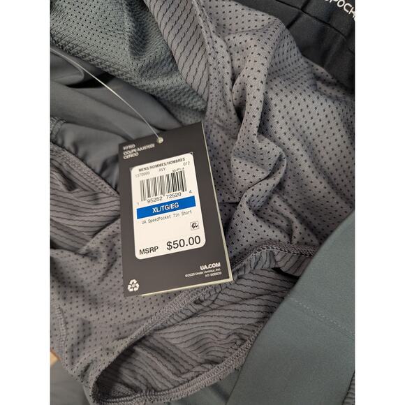 Under Armour Speedpocket 7” Running Shorts Men’s XL Gray NEW NWT Performance - Picture 11 of 11